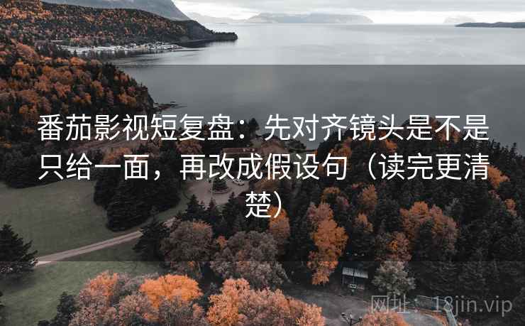 番茄影视短复盘：先对齐镜头是不是只给一面，再改成假设句（读完更清楚）