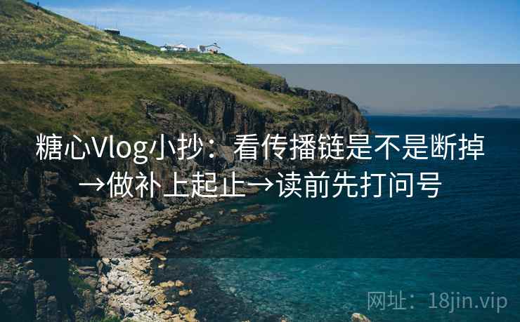 糖心Vlog小抄：看传播链是不是断掉→做补上起止→读前先打问号